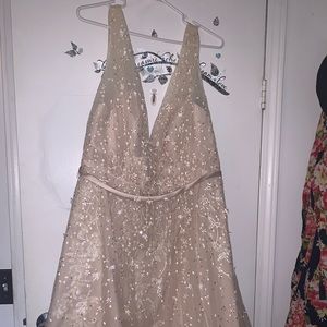 Deep V Aline Wedding Dress